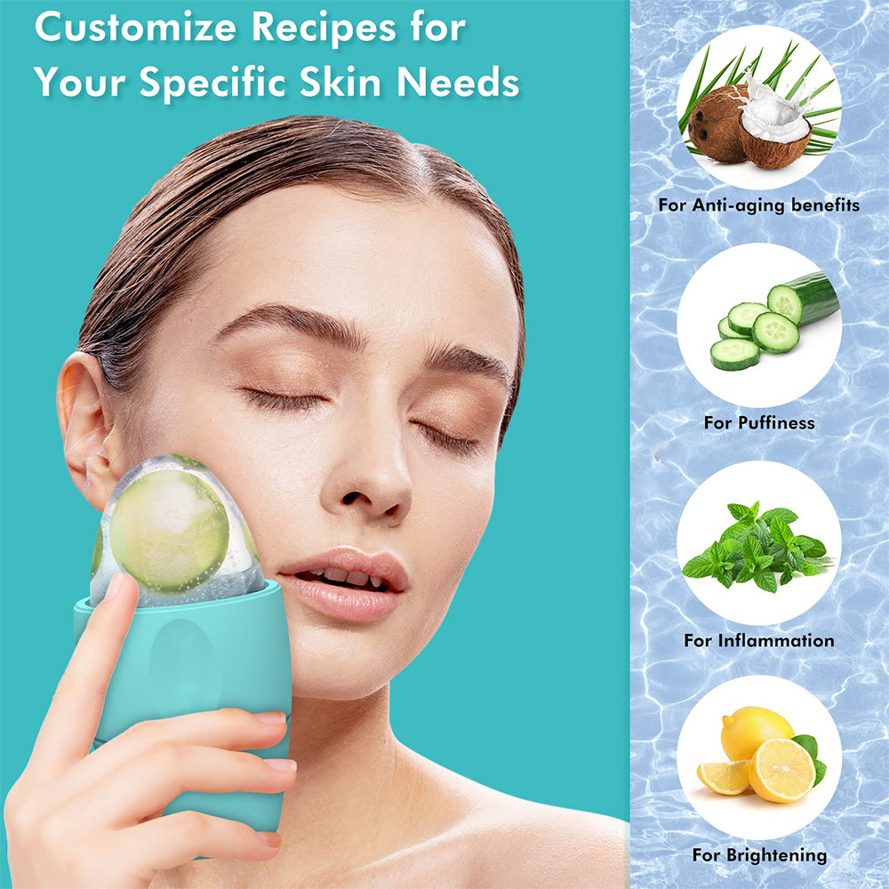 Silicone Ice Face Roller Contour Shrink Pores Remove Dark Circles Massage Skin Beauty Facial Roller For Eyes Neck Skin Care Tool - Image 3