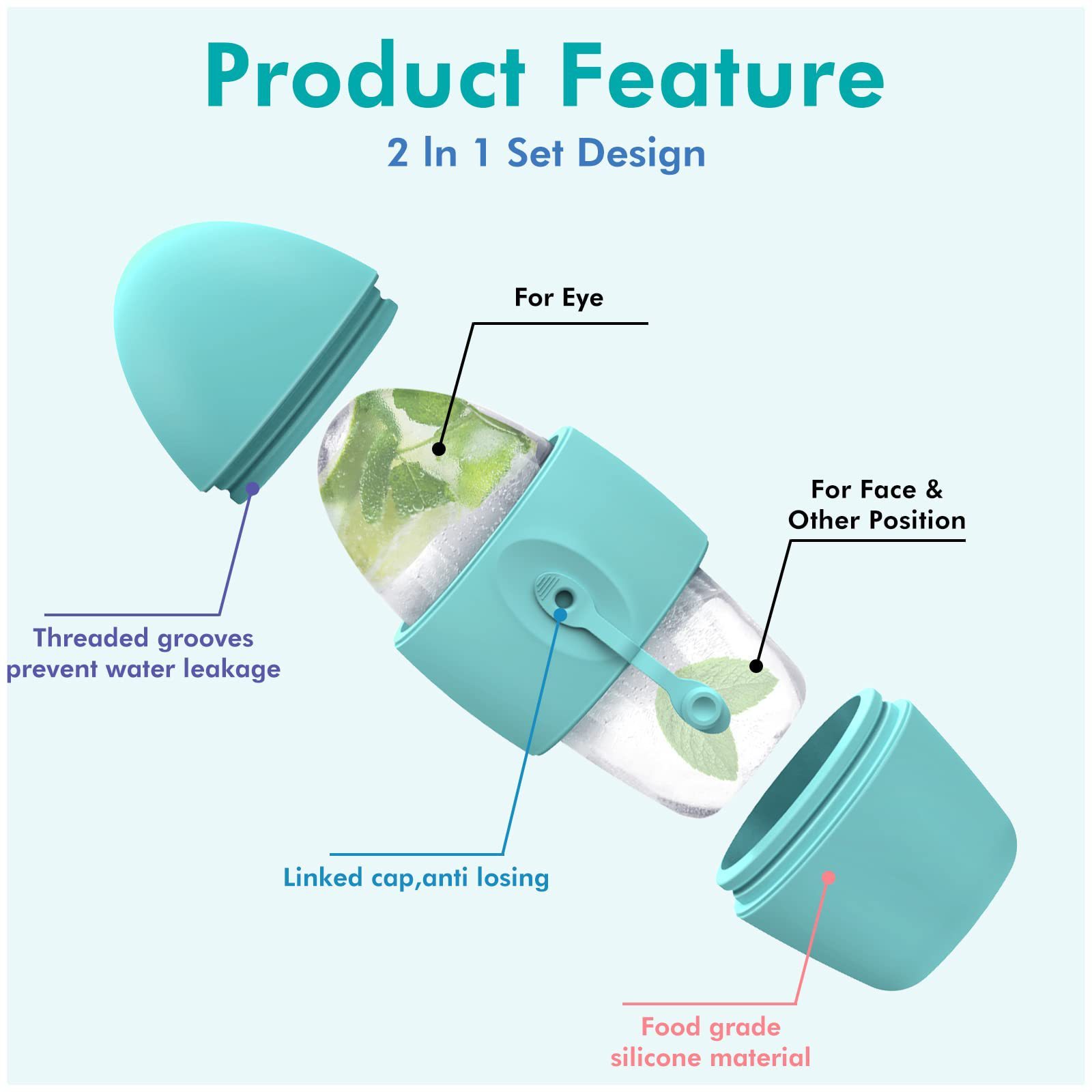 Silicone Ice Face Roller Contour Shrink Pores Remove Dark Circles Massage Skin Beauty Facial Roller For Eyes Neck Skin Care Tool - Image 4