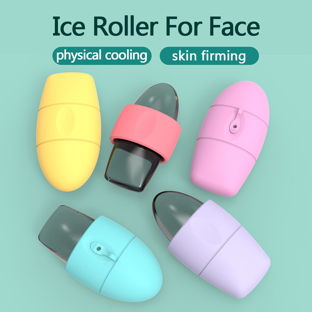 Silicone Ice Face Roller Contour Shrink Pores Remove Dark Circles Massage Skin Beauty Facial Roller For Eyes Neck Skin Care Tool - Image 2