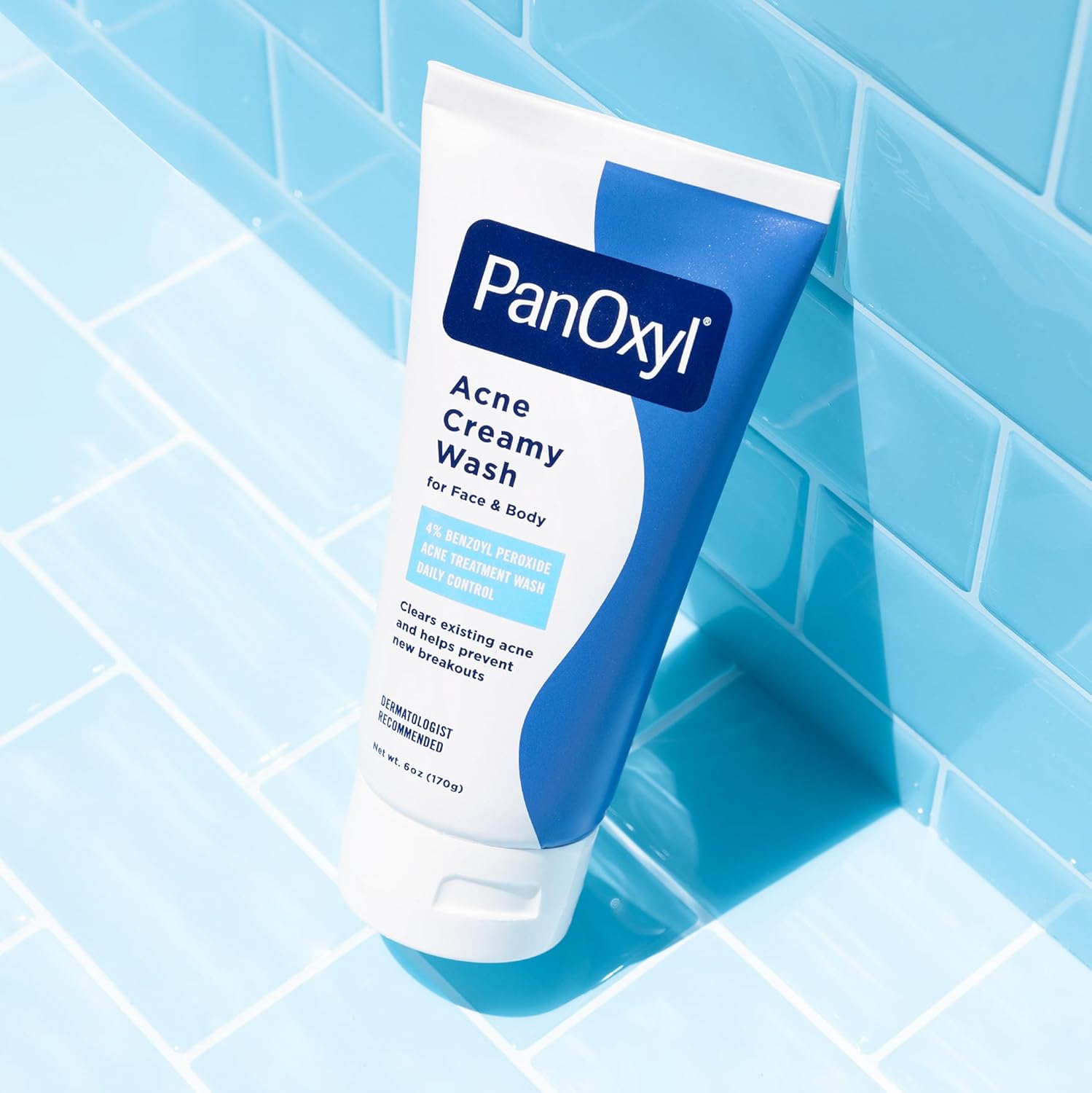 PanOxyl 4% Benzoyl Peroxide Antimicrobial Acne Creamy Wash, 6 Ounce