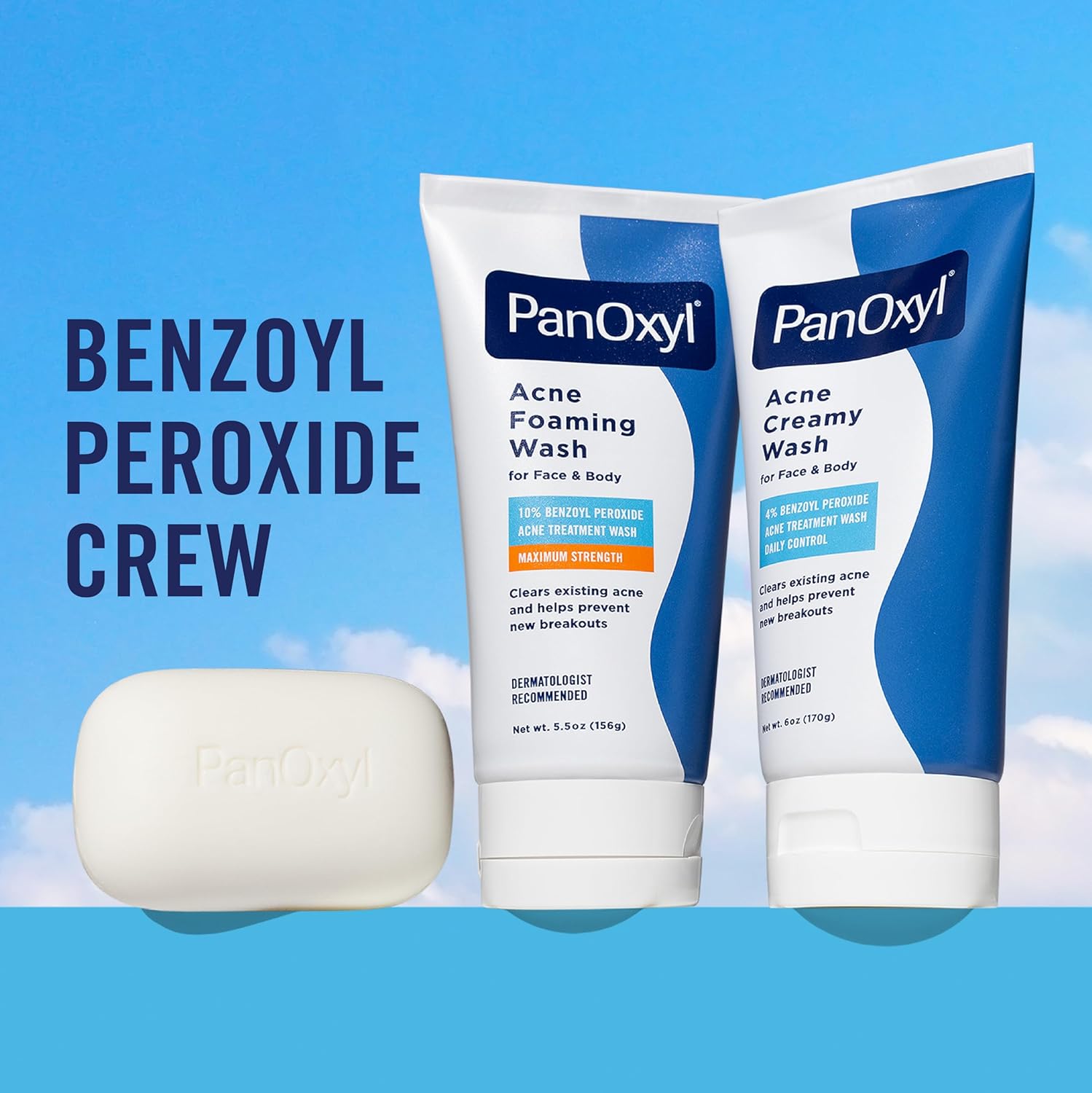 PanOxyl 4% Benzoyl Peroxide Antimicrobial Acne Creamy Wash, 6 Ounce