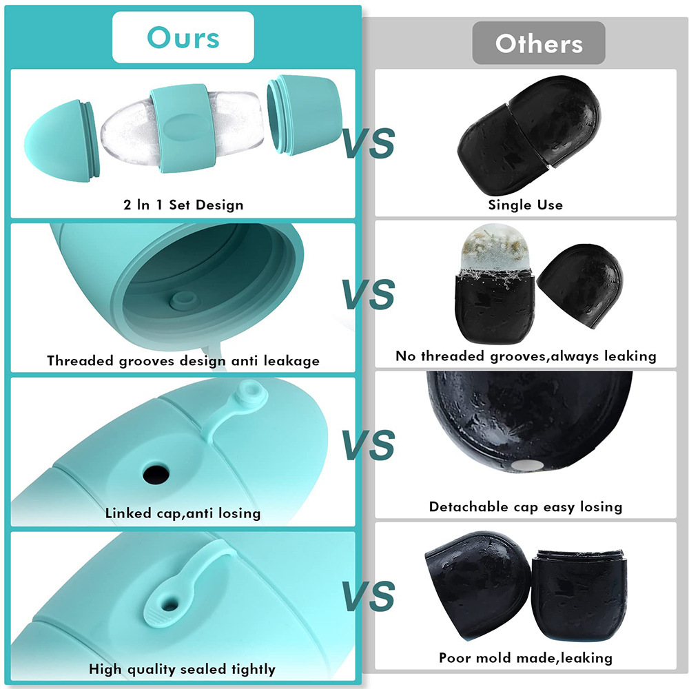 Silicone Ice Face Roller Contour Shrink Pores Remove Dark Circles Massage Skin Beauty Facial Roller For Eyes Neck Skin Care Tool - Image 6
