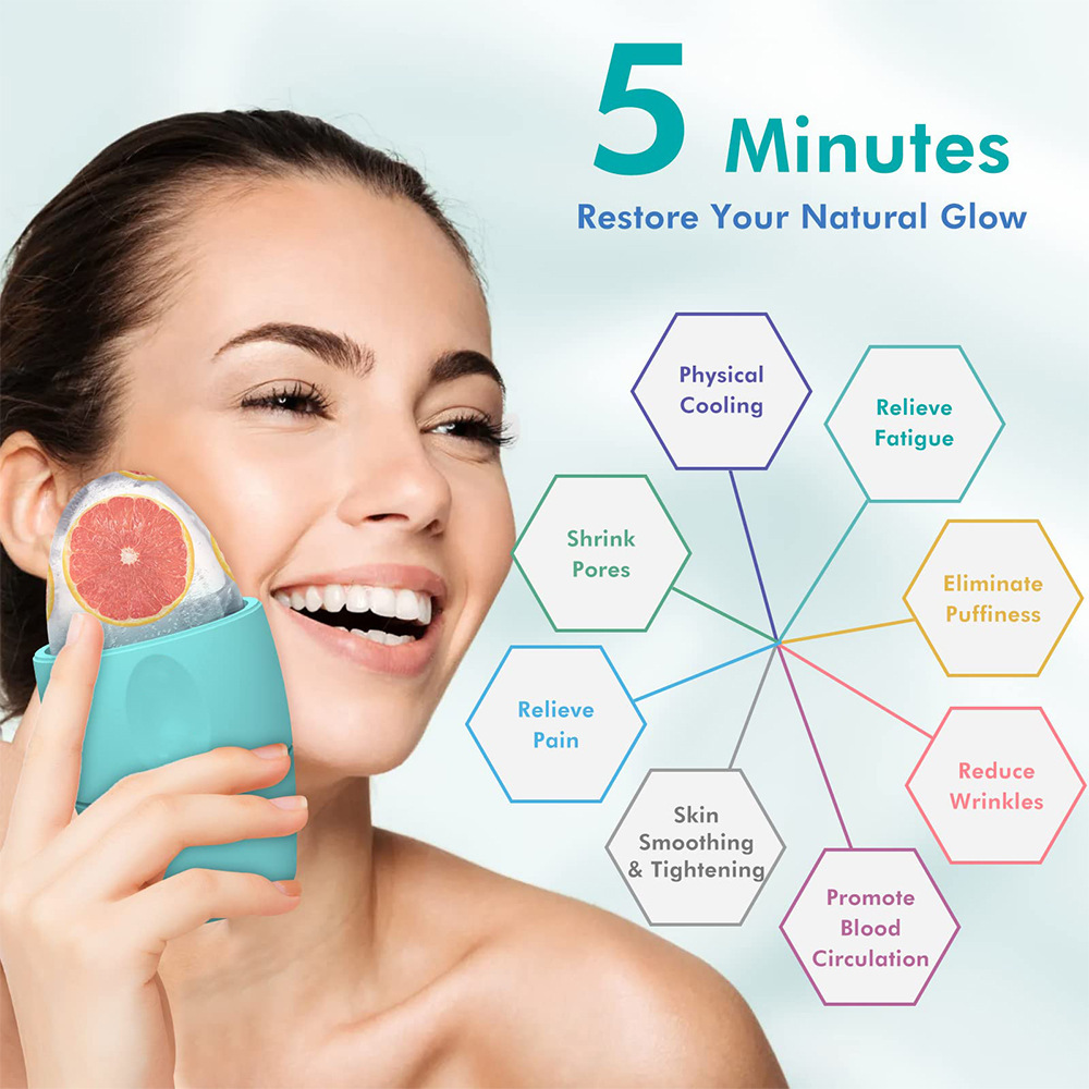 Silicone Ice Face Roller Contour Shrink Pores Remove Dark Circles Massage Skin Beauty Facial Roller For Eyes Neck Skin Care Tool - Image 5